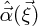 $ \hat{\vec{\alpha}}(\vec\xi) $