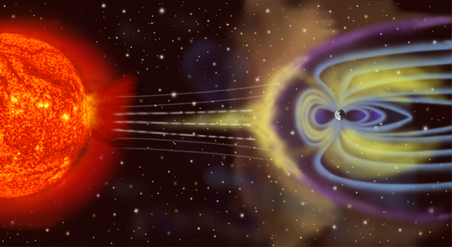 Artist's view of Earth's magnetosphere