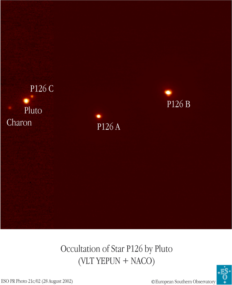 VLT image of Pluto near P126 stellar system