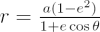 $ r = \frac{a(1-e^2)}{1+e \cos\theta} $
